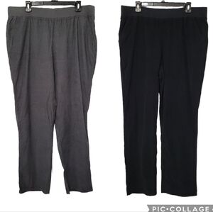 NWT J Jill Pure Jill Women's Pull-On Corduroy Pant Trouser, XL Grey Onyx & Black